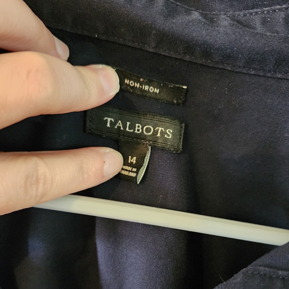 Talbots Button Back Collar Tunic Blouse Womens Si… - image 3